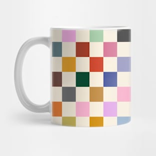 Multi Colour Checkerboard Squares Mug